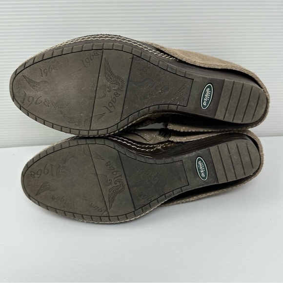 Dr Scholl’s Suede Leather Fold Over Ankle Boot Wedges Size 9 Brown - Picture 8 of 9